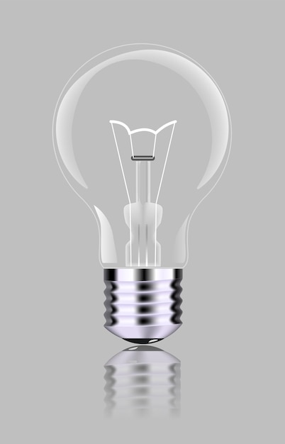 Realistic lamp with a bright light on an isolated background Vector illustration Addison s electric lamp