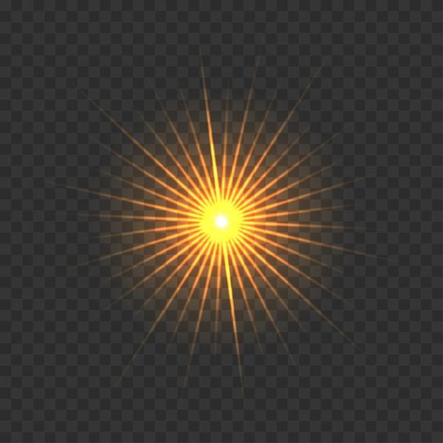 Vector realistic light glare