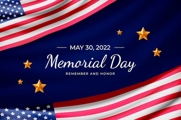 Realistic memorial day background