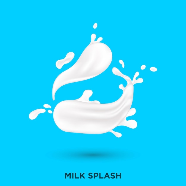 Realistic milk splashes