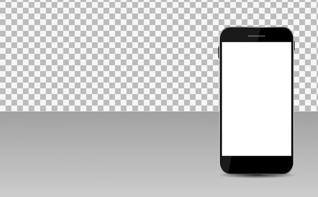 Realistic Mobile Phone Blank Screen and Copyspace