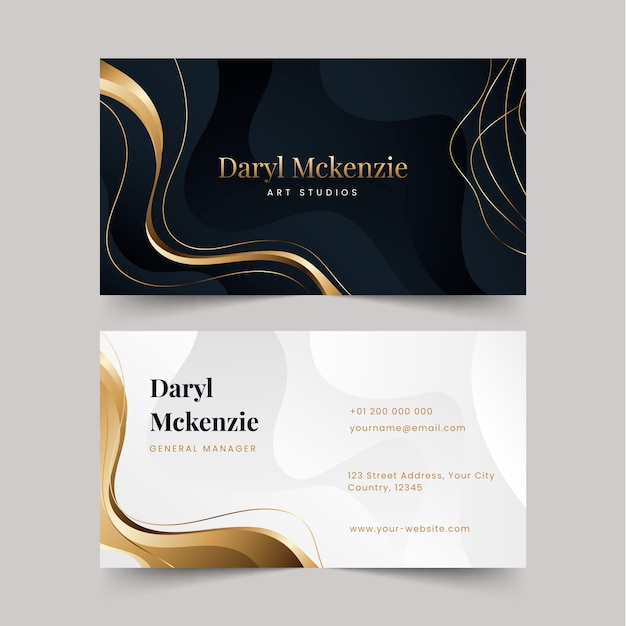 Realistic modern business card template