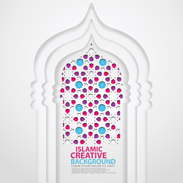 Realistic mosque door, creative Islamic luxury background.