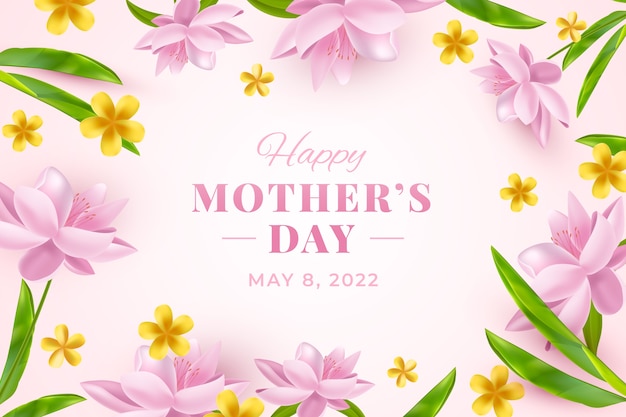 Realistic mothers day background