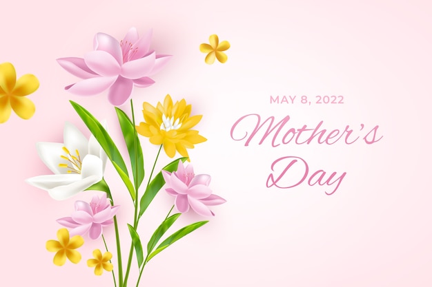 Realistic mothers day background