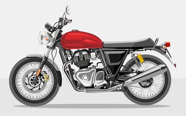 realistic motorcycle detailed illustration