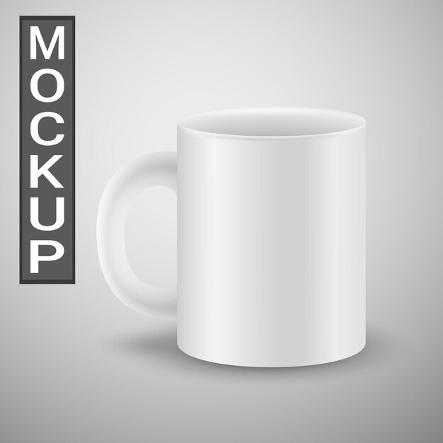 Vector realistic mug mockup