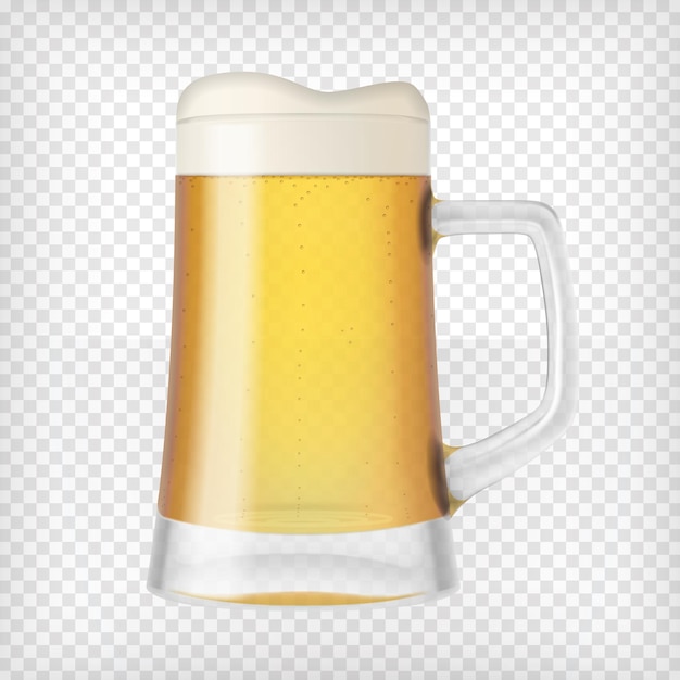 Realistic Mug with Beer