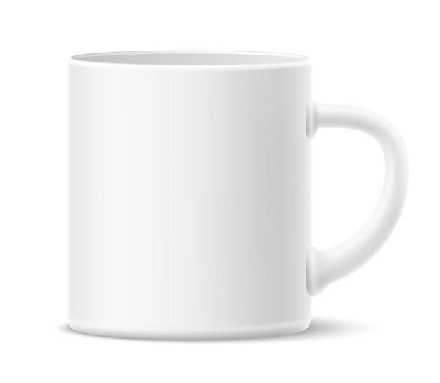 Realistic mug with no label beverage cup