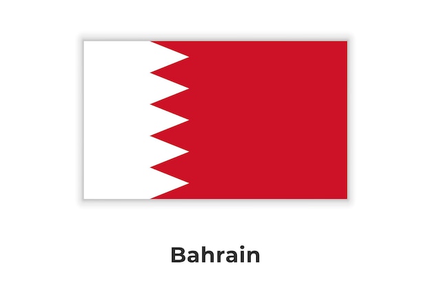 The Realistic National Flag of Bahrain