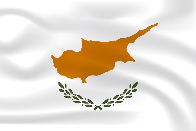 The Realistic National Flag of Cyprus