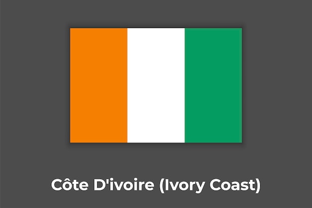 The Realistic National Flag of Ivory Coast