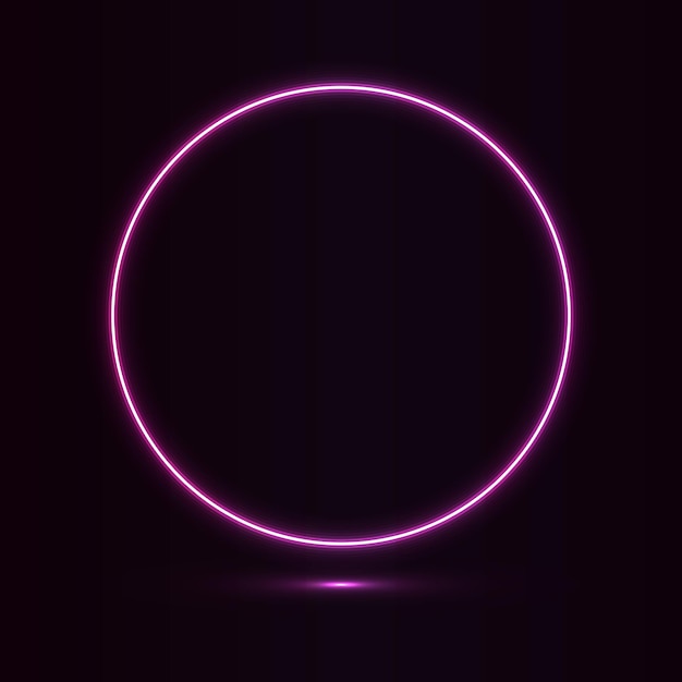 Realistic neon geometric light effect design