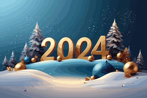 Vector realistic new year illustration