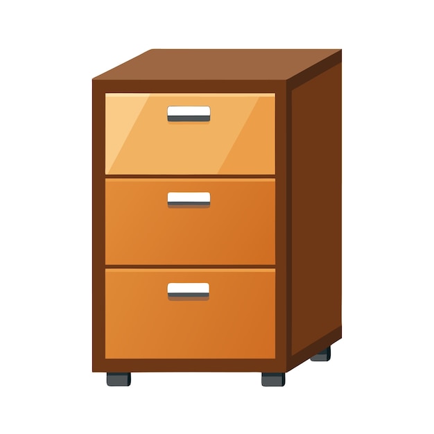 Realistic Office and Home Furniture Vector Illustration