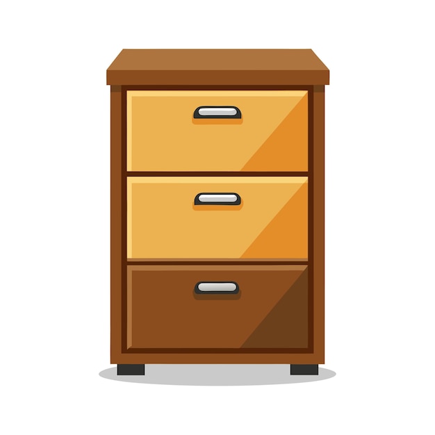 Realistic Office and Home Furniture Vector Illustration