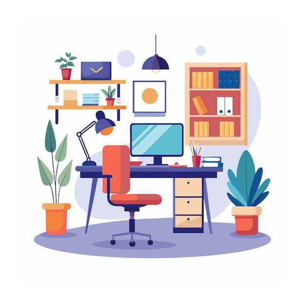 Realistic Office Moments Vector Illustration Concepts