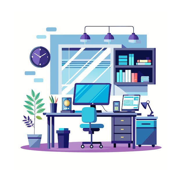 Realistic Office Moments Vector Illustration Concepts