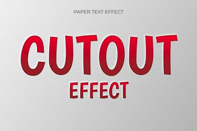 Realistic paper cutout text effect