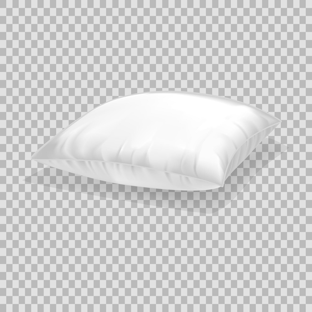 Vector realistic pattern template white pillow empty white pillow square shape