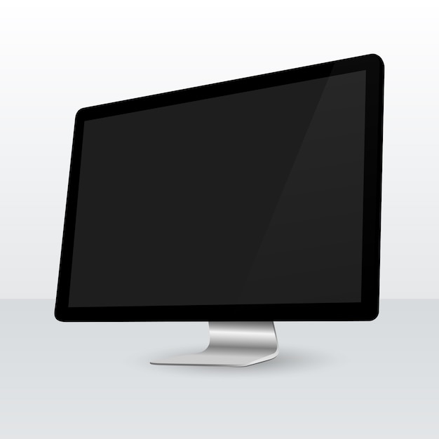 Realistic pc monitor Isolated computer screen