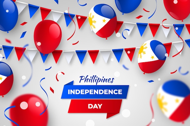 Realistic philippines independence day background