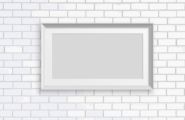 Realistic photo frame for placing images Template for a poster banner or ad