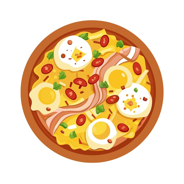 Vector realistic pizza vector illustration concept