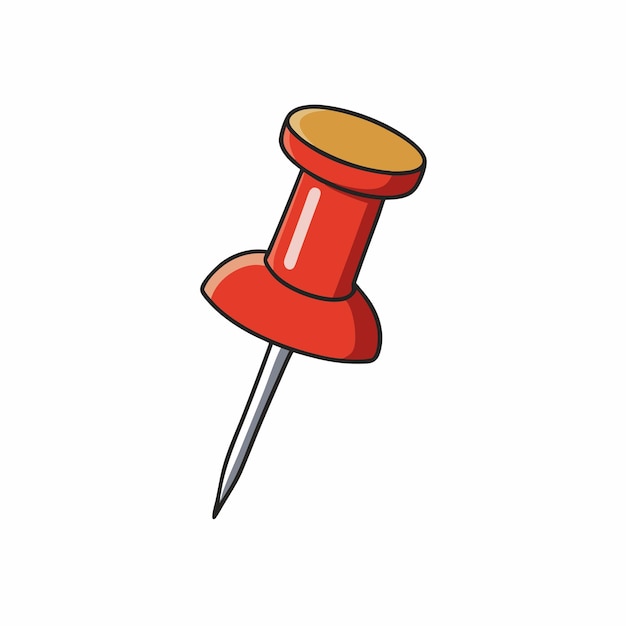 realistic Push Pins in a cartoon style that are realistic