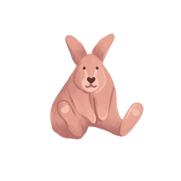 Realistic rabbit on a white background vector illustration