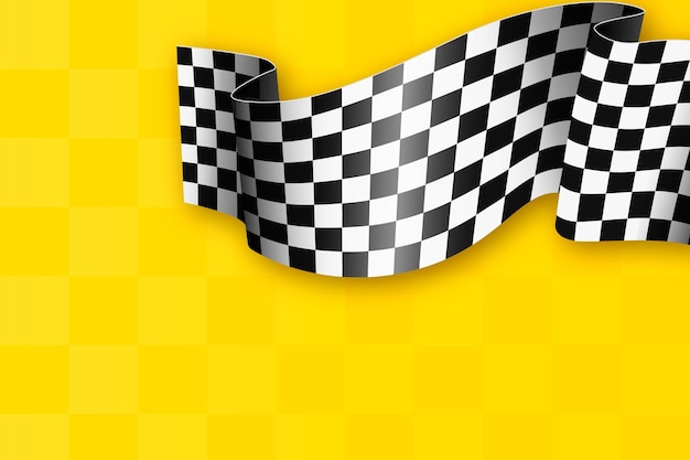 Realistic racing checkered flag background