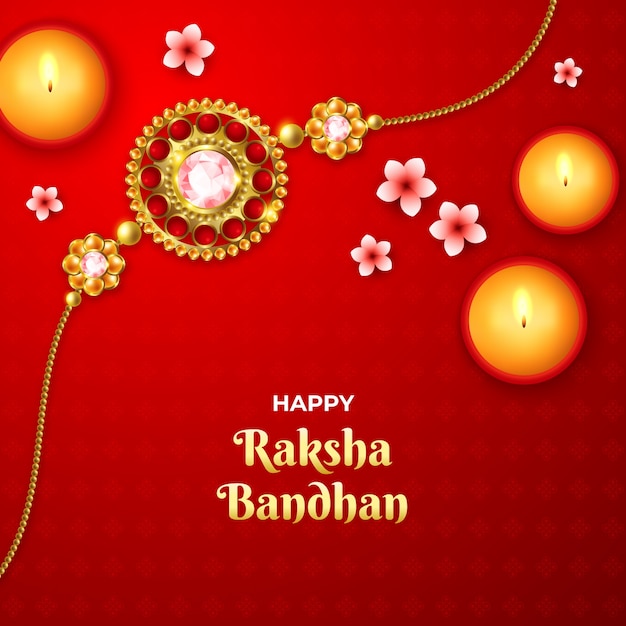 Realistic raksha bandhan illustration