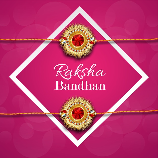 Vector realistic raksha bandhan with creative rakhi