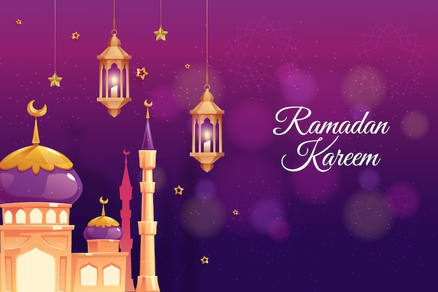 Realistic ramadan background