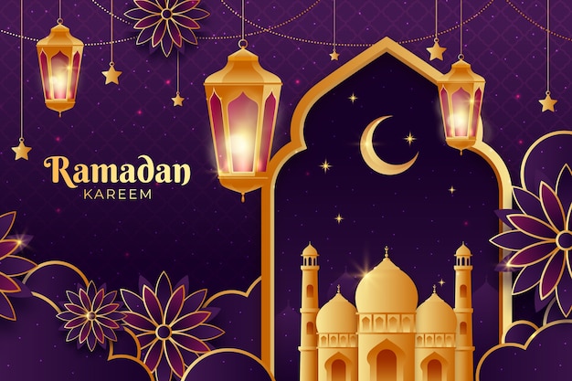 Realistic ramadan background