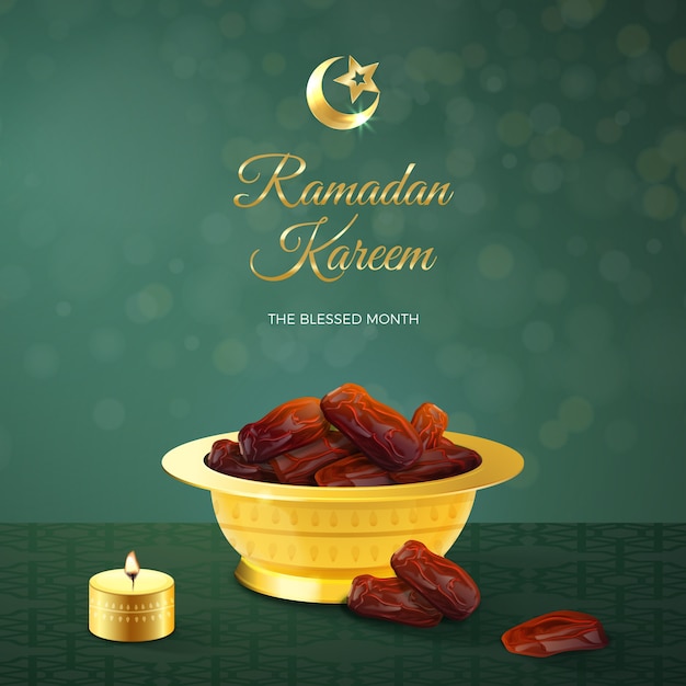 Realistic ramadan illustration