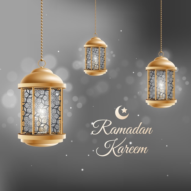 Realistic ramadan illustration