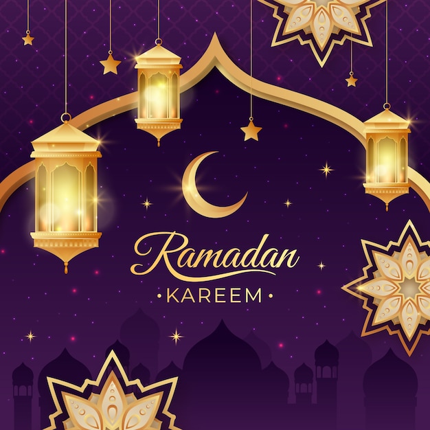 Realistic ramadan illustration