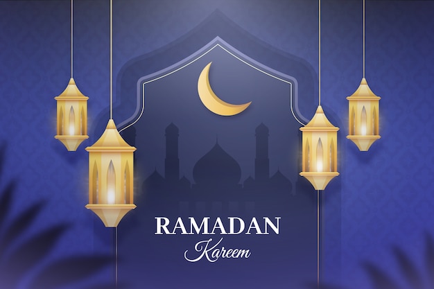 Realistic ramadan kareem background