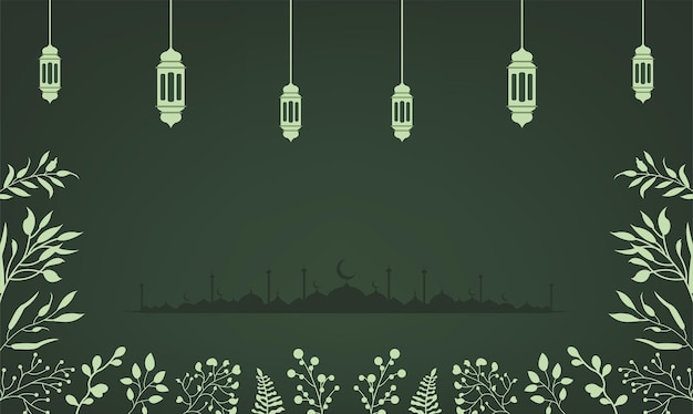 Realistic ramadan kareem flat eid alfitr illustration mubarak wallpaper hari raya aidilfitri vector