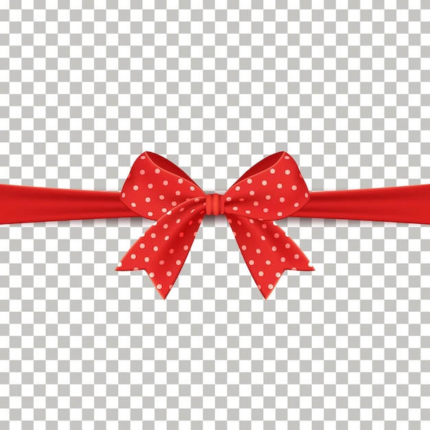 Realistic red gift ribbon ornament vector