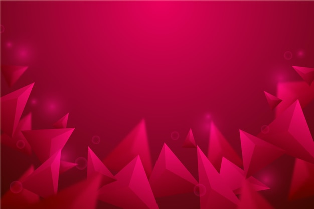 Realistic red polygonal background