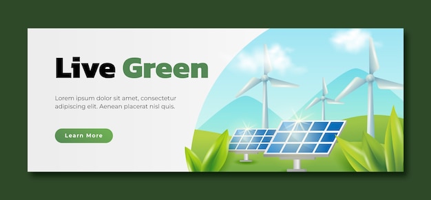 Vector realistic renewable energy template design