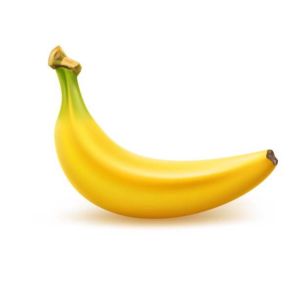 Realistic ripe banana fruit