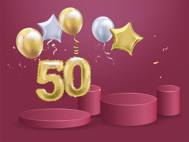 Realistic sale background with balloons