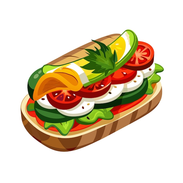 Vector realistic sandwich vector illustration concept