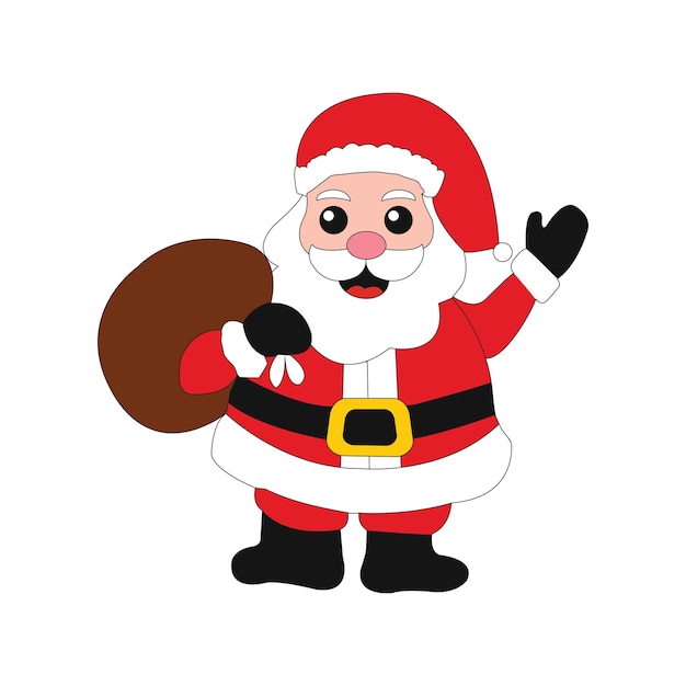 Realistic santa claus character vector Illustration