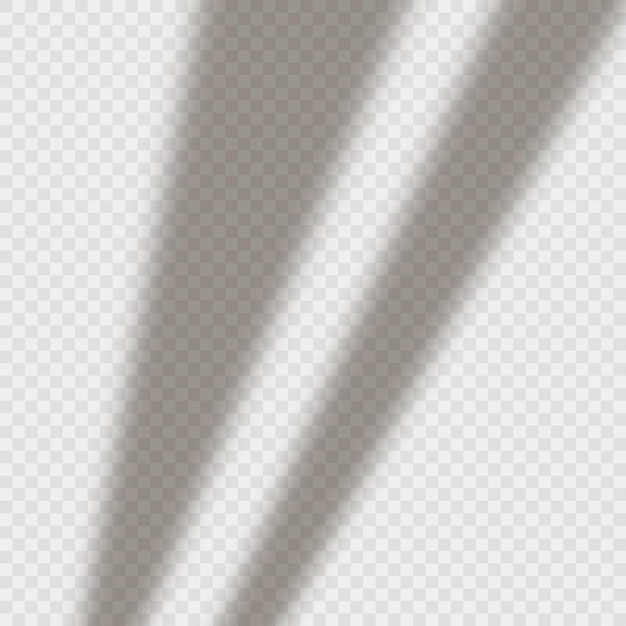 Realistic shadow overlay effects on transparent background Vector