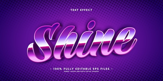 Realistic shine text effect