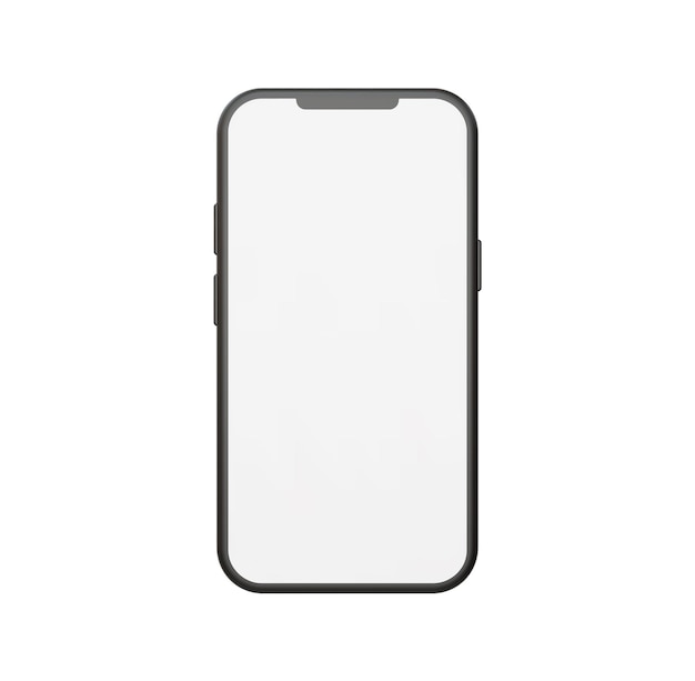 Realistic smartphone mockup vector illustration with front view.